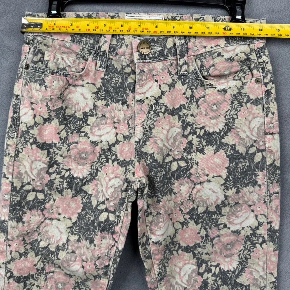Current Elliott Floral Print Jeans Size 25 Stiletto Phoenix Skinny Denim - Picture 5 of 9